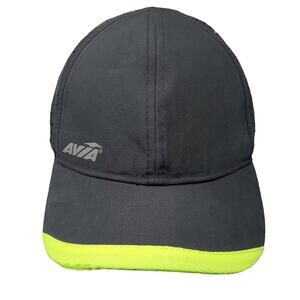 AVIA Baseball Cap Gray Yellow OS Performance Perforated Slideback Adjustable hat